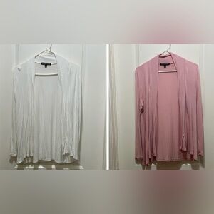 Pink and white Open Front Cardigan bundle size L